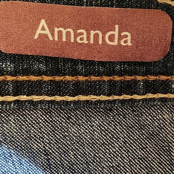 Gloria Vanderbilt Jeans Denim Dark Blue WashRustic Western Women's Size 12 - Picture 5 of 5